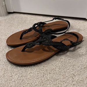 NWT Black sandals womens 6.5
